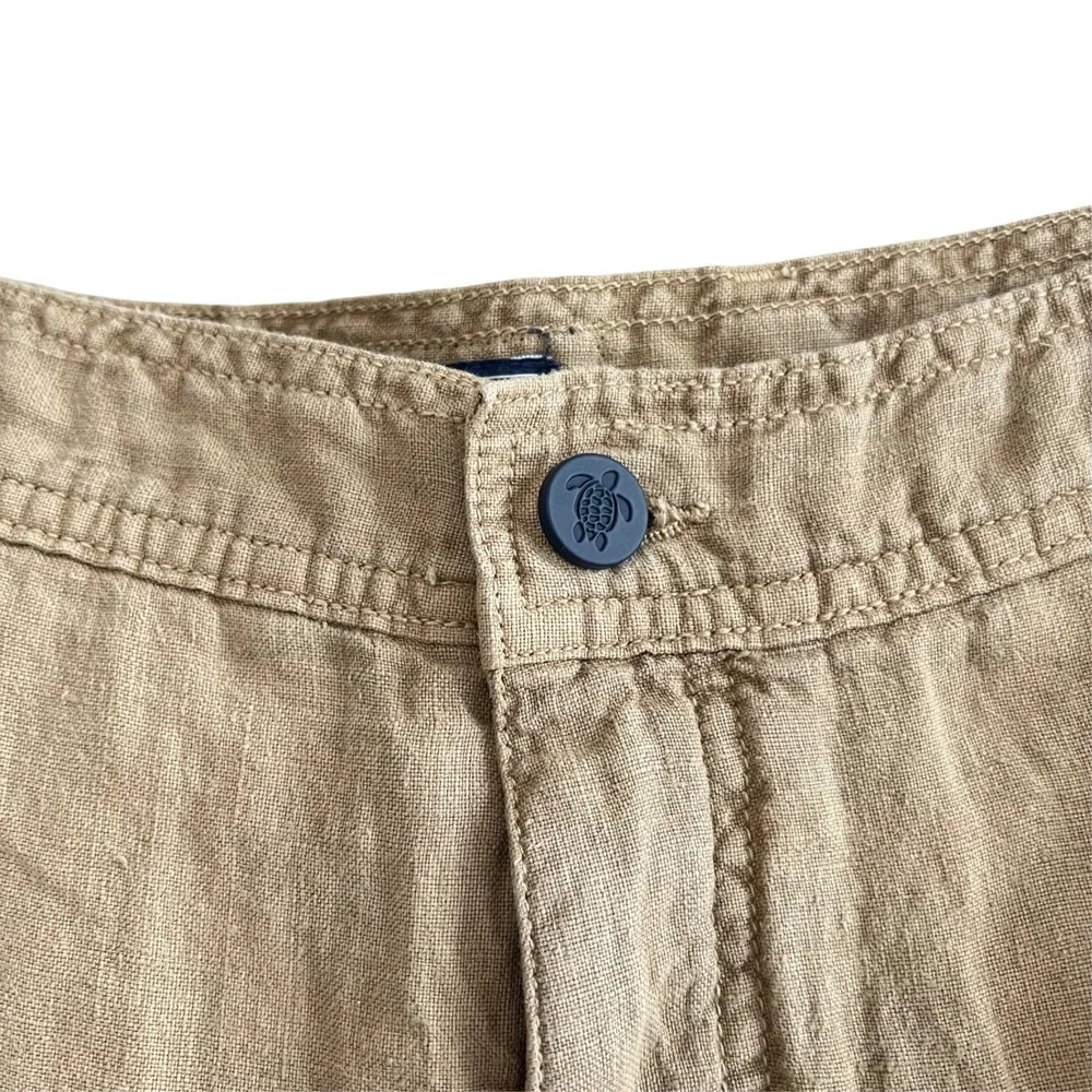 Vilebrequin Men's XXL 100% Linen Pants Camel 38x28 Altered Luxury Lightweight